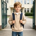thumbnail image 6 of PureCasa Children's Sweatshirts 3-14 Years Waffle Knit Long Sleeve Sweatshirts Sports Button Collared Casual Pullover Outdoor Winter Tops, 6 of 10