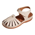 thumbnail image 2 of Dakaela Closed Toe Sandals for Women 2026 Comfortable Dressy Platform Wedges Ankle Strap Orthopedic Wide Width Walking Shoes (9.5,White), 2 of 8