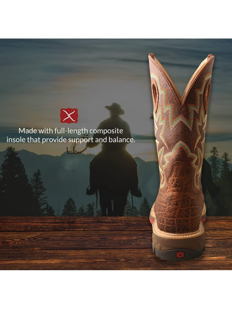 Twisted X Men's 12” Pull-On Work Boot - Cowboy Boots Crafted with