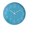 thumbnail image 1 of Reloj De Pared Cuarzo Moderno Silencioso Sala 30cm Modelo Blanco y Azul Acero, 1 of 4