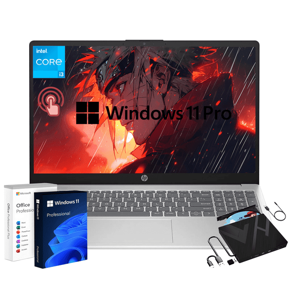 HP 15.6" Touchscreen Laptop for Student and Business, Intel 6-Core i3-1215U, 32GB RAM, 1TB PCIe SSD, Intel UHD Graphics, Windows 11 Pro