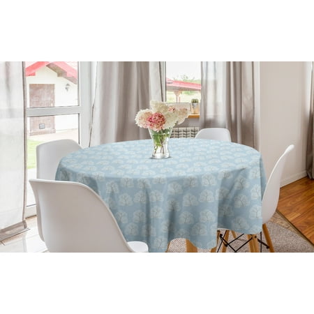 

Pastel Round Tablecloth Illustration of Repetitive Winter Trees Floral Details Circle Table Cloth Cover for Dining Room Kitchen Decor 60 Cadet Blue Sepia by Ambesonne
