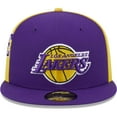 thumbnail image 2 of Men's New Era Purple/Gold Los Angeles Lakers Gameday Wordmark 59FIFTY Fitted Hat, 2 of 5