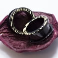 thumbnail image 5 of Pair of Black Titanium Zebra Stripes Ear Plugs - 0 Gauge to 1 Inch, 5 of 5