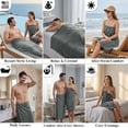 thumbnail image 6 of Dan River Bath Sheet 2 pack 35x70 in Quick Drying Oversized Soft Absorbent Cotton Towel - Gray, 6 of 9