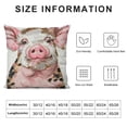 thumbnail image 5 of Qinduosi  Couch Pillow Cover Set of Pig, Funny Pig with Leopard Bow Decorative Throw Pillowcase Cushion Cover  Inch Pink Piggy Throw Pillows Covers for Sofa Bedroom Car Living Room, 5 of 5
