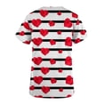 thumbnail image 5 of LSLJS Hauts de Sarrau de la Saint-Valentin pour Femmes, Mignons avec Imprimé de Cœur, Uniformes de Travail pour Infirmières, Col en V, Manches Courtes, Chemises de Fête, Sarraus pour Femmes Grande Taille, 5 of 5