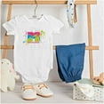 thumbnail image 3 of Retro MTV Colorful Slime Drip Logo Romper Boys or Girls Infant Baby Brisco Brands NB, 3 of 6