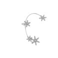 thumbnail image 1 of DPTALR Women's Diamond Silver Snowflake Earrings Without Pierced Ear Clip Earrings 1PC, 1 of 3