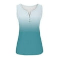 thumbnail image 4 of up to 60% off Gifts wycnly Womens Tank Tops Comfy Breathable Slim Fashion Button Down Shirts Vests Tunic Summer Trendy Gradient V-Neck Sleeveless Shirts Blouse Light Blue m, 4 of 5