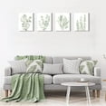 thumbnail image 4 of FRAMED Botanical Plant Canvas Wall Art | Boho Plant Wall Decor for Bedroom | Minimalist Floral Prints for Living Room | Light Green Botanical Art Painting for Office |Set of 4, 4 of 6