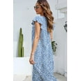 thumbnail image 5 of Fantaslook Dresses for Women Summer Casual Boho Dress Floral Print Ruffle Sleeve Midi Beach Dresses, 5 of 8