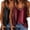Black/Wine Red, variant on Tank Top for Women Mesh V Neck Camisole Sleeveless Tank Cami Shirt