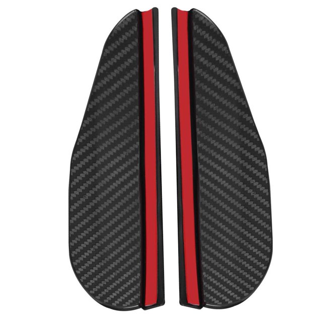 2uds. 2 uds espejo retrovisor del coche cubierta de lluvia visera de sol accesorios exteriores de fibra de carbono