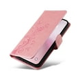 thumbnail image 5 of Compatible with iPhone 16e Wallet Case with Card Holder & Cash Slot [RFID Blocking],Wallet Wristlet Pressed Butterfly Flower PU Leather Magnetic Flip Folio Cover for Women Men,Pink, 5 of 9