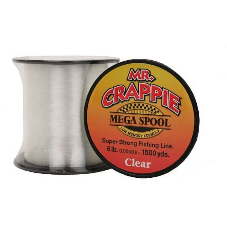 Mr. Crappie 6 Pound Clear Monofilament Fishing Line 1500 Yard