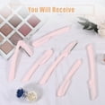 thumbnail image 7 of 6pcs Eyebrow Razor for Women Foldable Facial Razor Stainless Steel Eyebrow Trimmer Leveling Tool Pink, 7 of 7