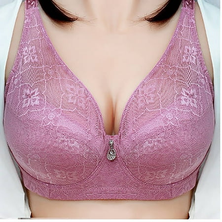 Viadha Plus Size Bras New Slim and Oversized Lingerie Large Cup Bra Sexy Lace Bra Comfortable and Breathable Bra Everyday Bras