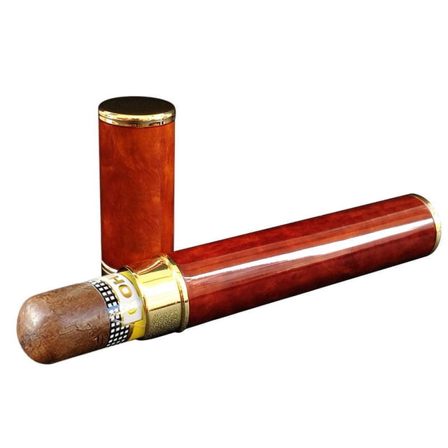 Tubo humectante para cigarros de acero inoxidable de paquete individual (rojo)