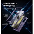 thumbnail image 5 of Dexnor for Samsung Galaxy S24 Case with Built-in Slide Camera Cover & Screen Protector & Kickstand, Heavy-Duty Shockproof Rugged Case Full-Body Bumper Protective Cover for Galaxy S24 2024, Purple, 5 of 7