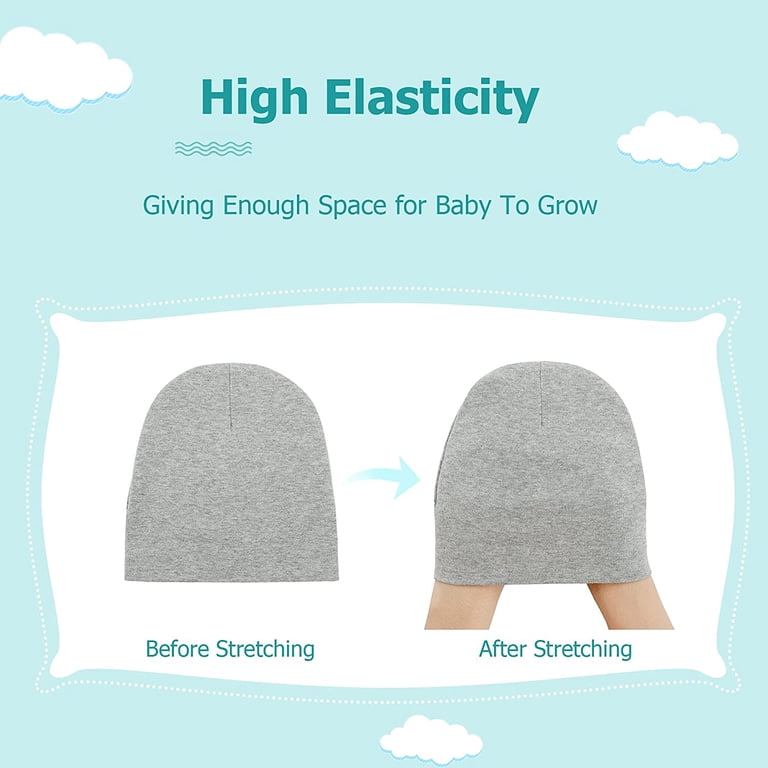 Zando Newborn Hospital Hat and Mittens Set, 4-Pack photo 2