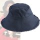 thumbnail image 5 of Hombres Mujeres al aire libre ala ancha pescador sombrero de cubo moda borla gorra flexible (azul marino), 5 of 8
