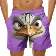 Gamivast Swim Trunks for Men Funny Graphic Swim Shorts Beach Shorts Quick Dry Lightweight Drawstring Summer Swimwear with Pockets Novelty Design