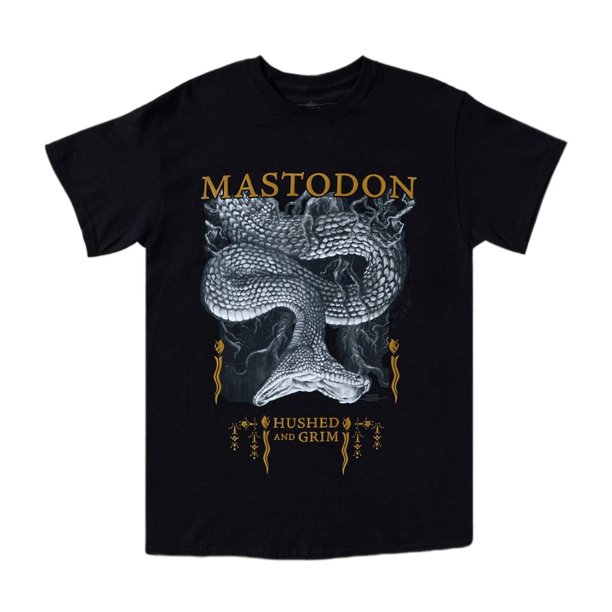 Mastodon - Camiseta Hushed Snake de Algodón para Adultos Unisex (Negro)