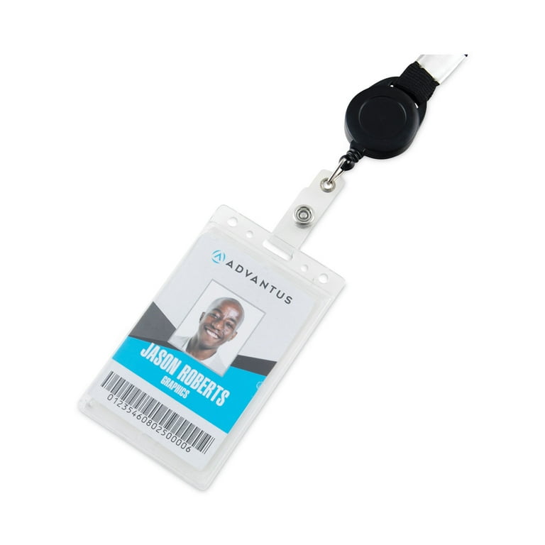 Frosted Two-Card Rigid Badge Holders, Vertical, Frosted 2.5 Frosted Two-Card Rigid Badge Holders, Vertical, Frosted 2.5
