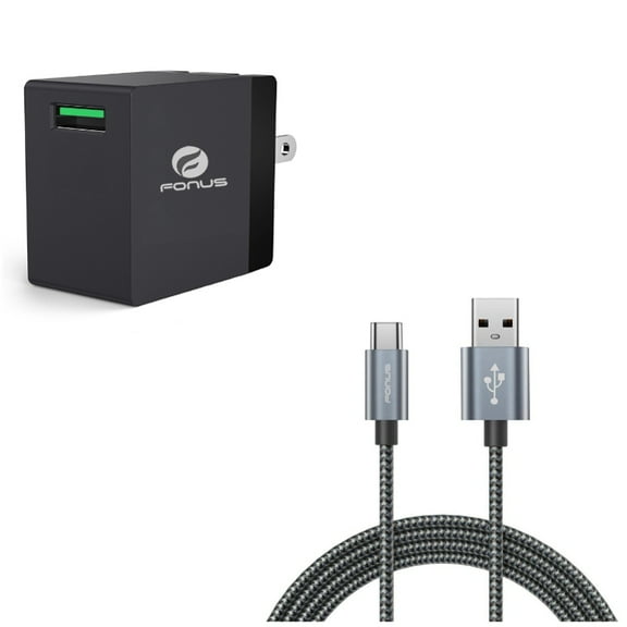 For Google Pixel 7a/7/Pro/6a - Fast Home Charger w 10ft USB Cable, 18W USB Quick Charge Port, Type-C Charger Cord Power for Google Pixel 7a/7/Pro/6a Phones