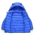 thumbnail image 6 of 2-7T Winter Hooded Down Coats for Kids Baby Boys Girls Solid Ultralight Puffer Padded Jacket with Hoods Bear Ear Toddler Snow Outerwear, 6 of 7