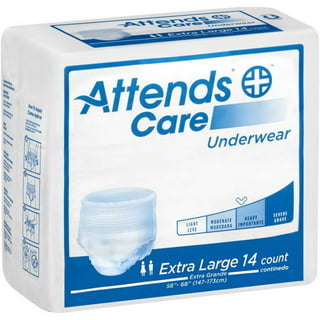  Attends Disposable Underwear Pull On with Tear Away Seams  X-Large, APV40, Moderate, 14 Ct : Health & Household