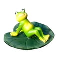 thumbnail image 1 of Figuras de rana flotantes de agua de estanque, divertida pieza de creación, decoración central de Estilo B, 1 of 9