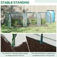 thumbnail image 4 of 9.7' x 3.3' x 2.6' Mini Greenhouse, Portable Tunnel Green House with Roll-Up Zippered Doors, UV Waterproof Cover, Thicker PVC Transparent Cover, Heavy Duty Frame, Clear, 4 of 6
