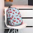 thumbnail image 2 of Goofa Watermelon Pattern Lightweight Student Backpack for School, Water-Resistant, Adjustable Straps, Fits 15" Laptop, Multiple Pockets for Books, Accessories, 2 of 4