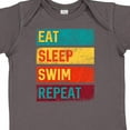 thumbnail image 4 of Inktastic Swimming Eat Sleep Swim Repeat Boys or Girls Baby Bodysuit, 4 of 5