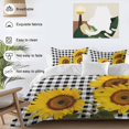 thumbnail image 3 of Sunflower Duvet Cover Set King Size, Countryside Yellow Flower 4 Piece Soft Microfiber Bedding Set with 1 Duvet Cover, 1 Flat Sheet, 2 Pillowcases, 3 of 9
