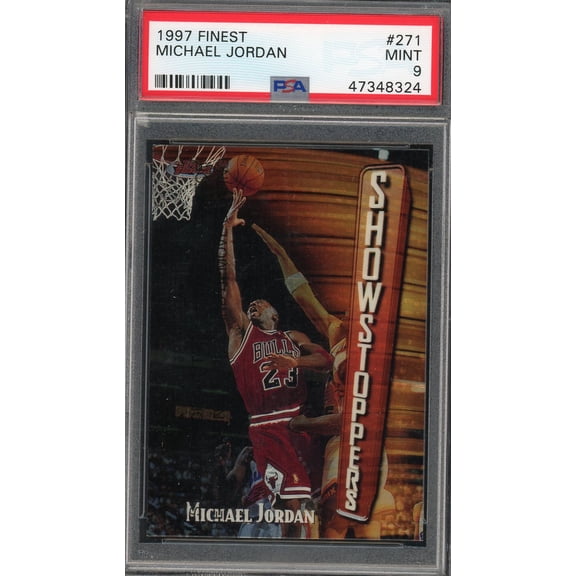 Michael Jordan 1997 Topps Finest Basketball Card #271 Graded PSA 9 MINT