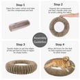 thumbnail image 6 of Exclusivo Mezcla Calming Donut Dog Bed, 24 inches Cozy Fluffy Faux Rabbit Fur Round Pet Bed, Machine Washable, Khaki, 6 of 7