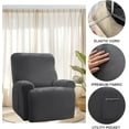 thumbnail image 5 of CHUNTIAN Recliner Chair Cover 4-Pieces Lazyboy Cover for Recliner Chair with Storage Pockets Furniture Protector for Living Room, Jacquard Sofa Slipcover for Kids, Pets, Dog and Cat, 06, 5 of 5
