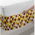 thumbnail image 2 of Floral Bed Skirt, Digitally Generated Arrangement of Tulips Aligned, Elastic Bedskirt Dust Ruffle Wrap Around for Bedding Decor, 4 Sizes, Yellow Ruby, by Ambesonne, 2 of 2