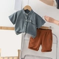 thumbnail image 2 of Youmylove Toddler Boy Clothes Kids Summer Outfits Shirt Short Sets 6M To 5T Outfit For Boys, 2 of 9