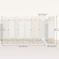 thumbnail image 3 of HOMCOM 5.6ft Folding Room Divider, Freestanding Privacy Screen for Bedroom, 3 of 10