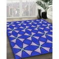 thumbnail image 2 of Ahgly Company Indoor Rectangle Patterned Medium Slate Blue Area Rugs, 2' x 4', 2 of 6