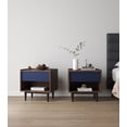 thumbnail image 2 of Duane Nightstand from Engineered Wood in Dark Brown and Navy Blue - Set of 2, 2 of 10