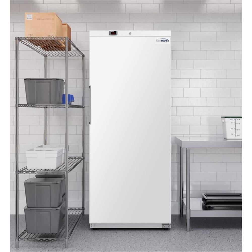 Pemberly Row 30" Commercial Auto-Defrost Reach-In Freezer 21 cu. ft. in White