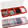thumbnail image 1 of LNGOOR Screw Organizers Storage Bins with Locks Plastic Bolt Hardware Organizer Box Divided Storage Containers for Garage Tools Nails Small Parts, 1 of 8