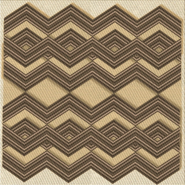 Ahgly Company Tapis d'Intérieur Lavable en Machine Carré Transitionnel Sable, 8 Pieds Carré