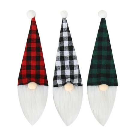 

3 Pcs Christmas Decor Swedish Gnomes Wine Bottle Topper Champagne Bottle Cover Faceless for Doll Pendant for Party Ornam
