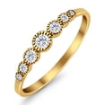 thumbnail image 3 of Half Eternity Petite Band Ring Yellow Tone CZ 925 Sterling Silver Size 12, 3 of 6
